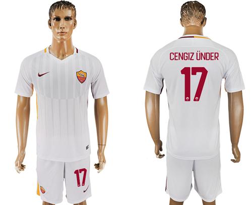 Roma #17 Cengiz Under Away Soccer Club Jersey